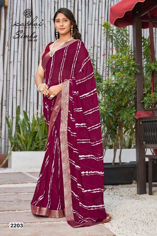 Kashvi Simba Vol 22 catalog surat saree brand name