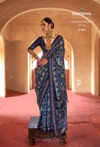 Kreshva Kaashi Patola catalog sarees surat gujarat