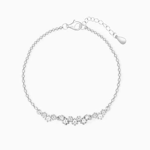 Nitya Silver Beautiful Glittering Bracelet