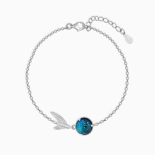 Nitya Silver Fin in Ocean Bracelet