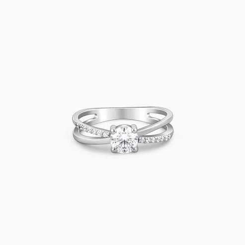 Nitya Silver Glittering Ring 