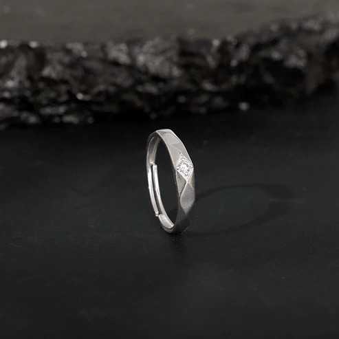 Nitya Silver Rugged Ring For Him