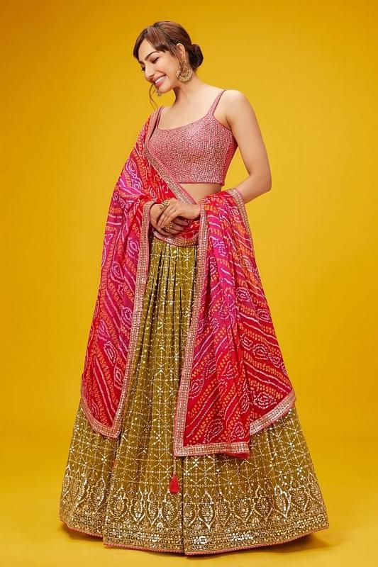 Sabella 5076 Olive catalog trending lehengas online india