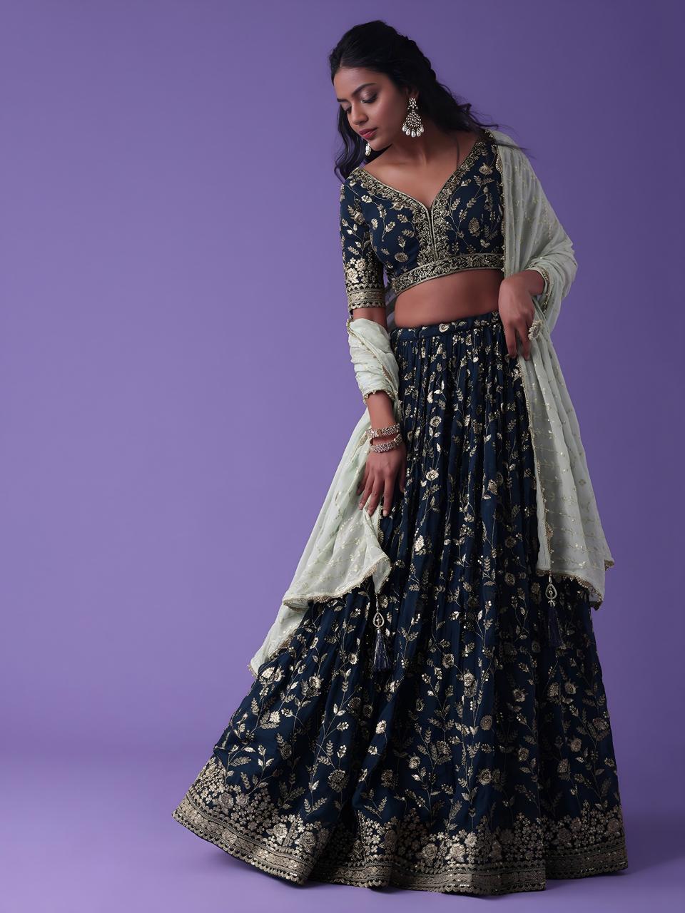 Sabella 5099 Blue catalog simple lehenga choli online shopping india