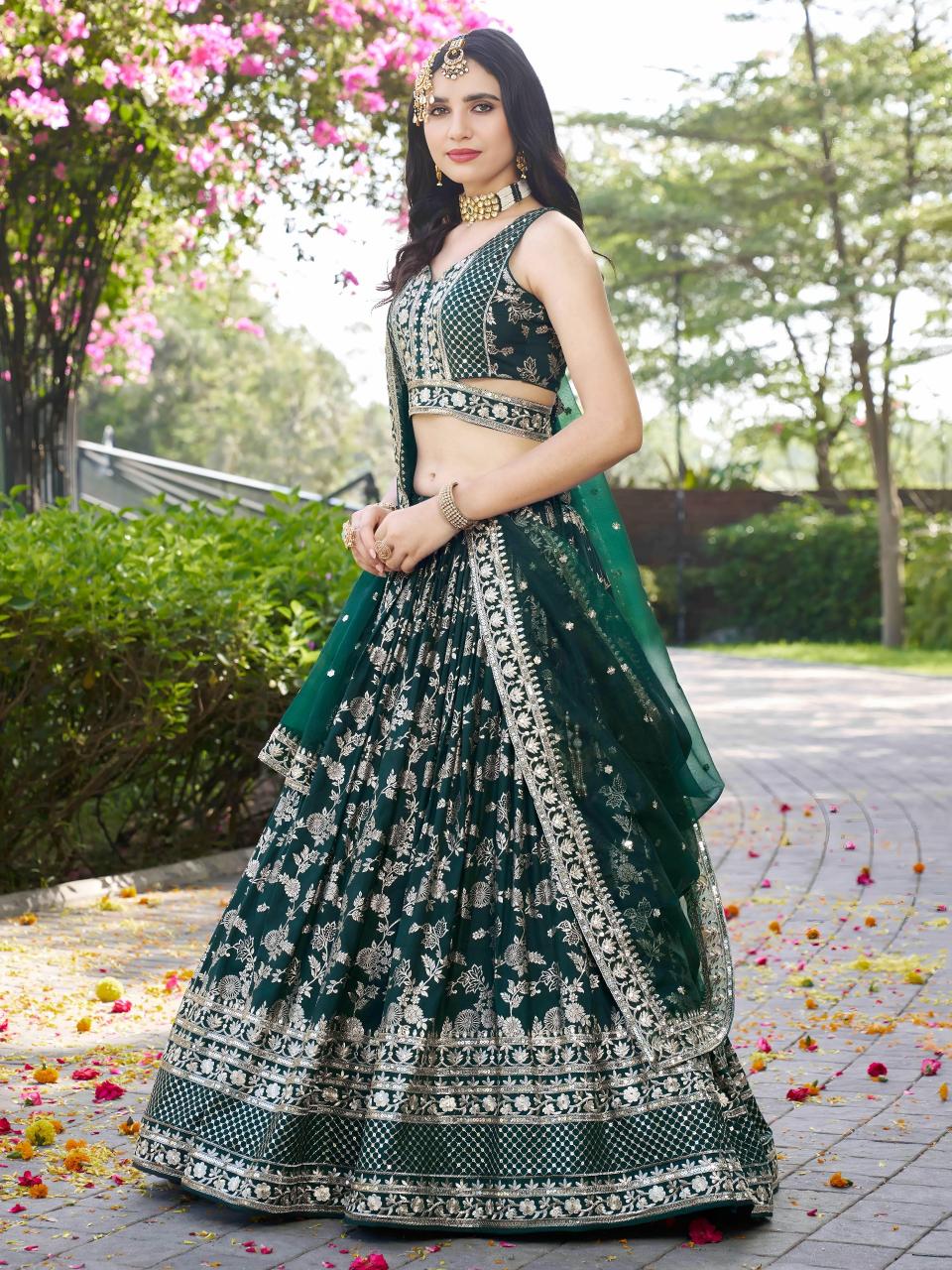 Sabella 7100 Green catalog lehenga choli online shopping low price india