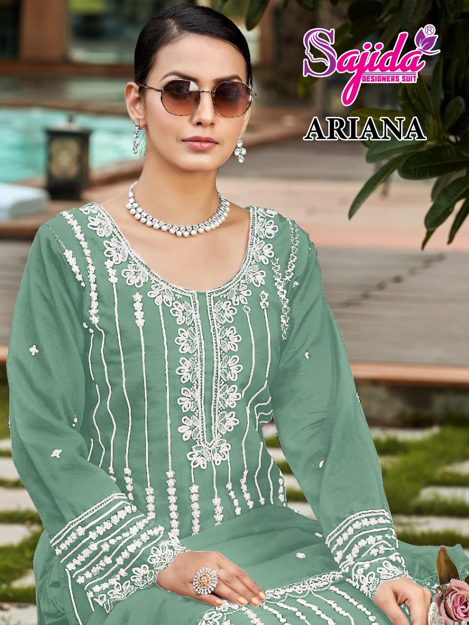 Sajida Ariana 1074 catalog pakistani wholesale suits franchises