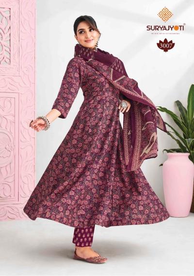 Suryajyoti Rashi Vol-3 – Anarkali Style Kurti Pant With Dupatta - Wholesale Catalog