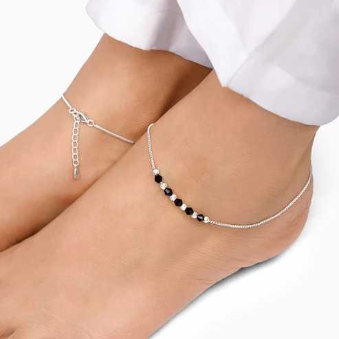 Nitya Silver Gypsy Gleams Anklet