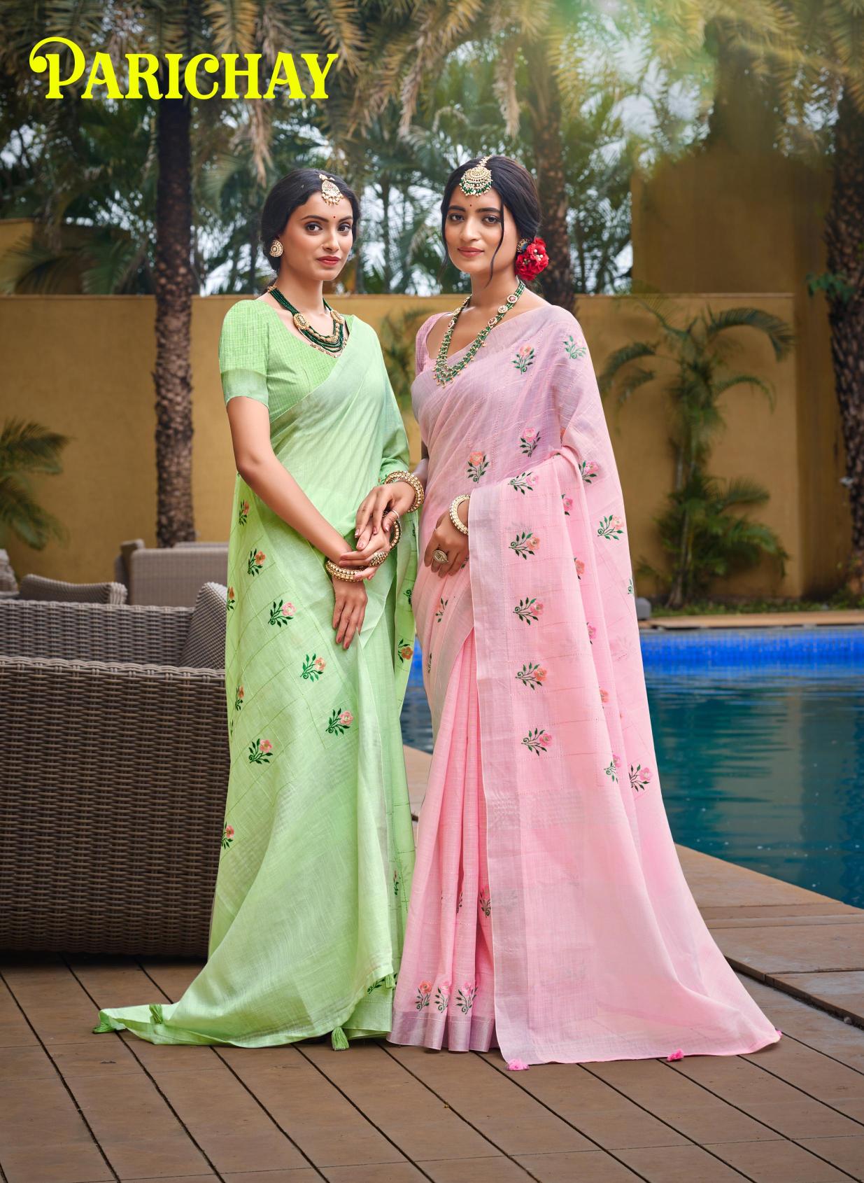 Bunawat - Parichay Sangam Prints Linen Woven Work Traditional Saree