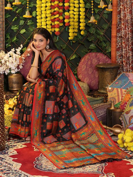 Kethal Kota by Astita fancy designer linen Cotton fabric saree