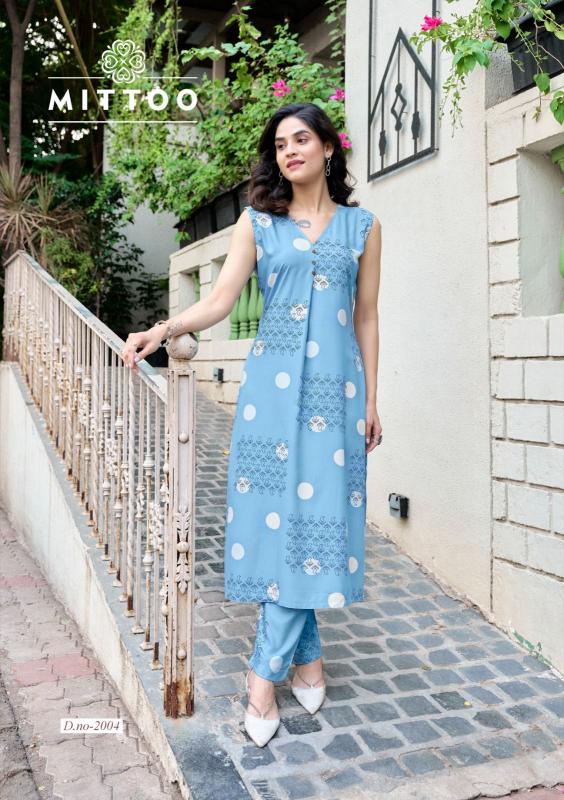 Mittoo Saffron catalog co ord set for women wholesale