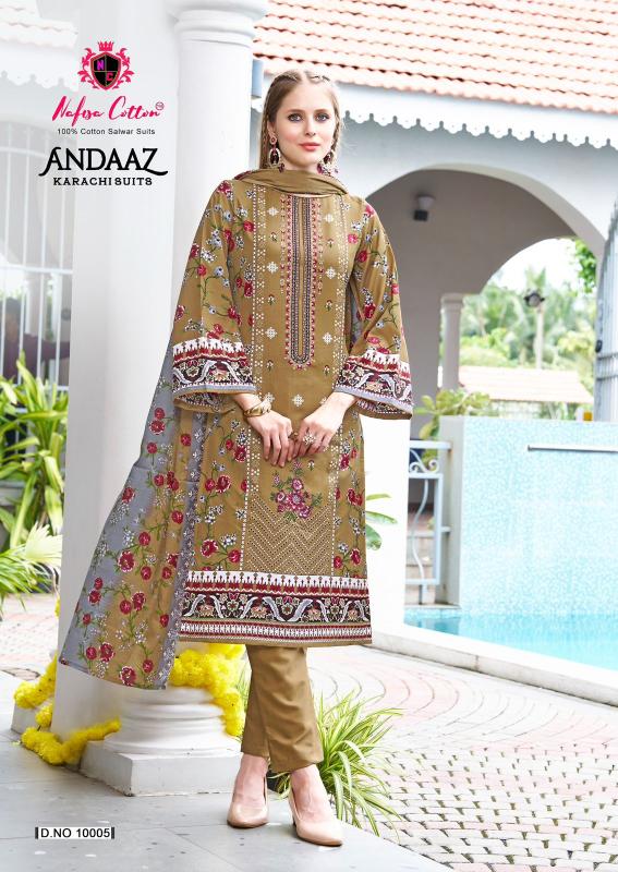 Nafisa Andaaz Karachi Suits vol 10 catalog pakistani suits wholesaler in india