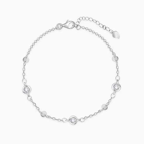 Nitya Silver Zircon High on Charm Bracelet