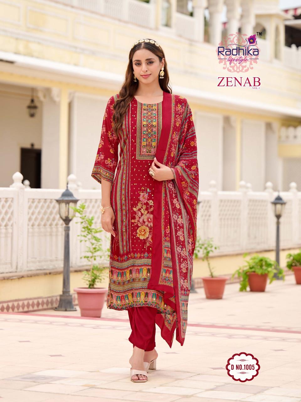 Radhika LifeStyle Zenab Vol 1 catalog wholesale kurtis online india