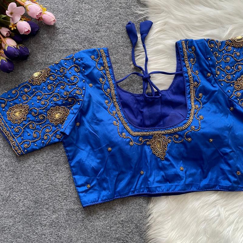 Sabella Pure Pattu Silk catalog aariwork blouse