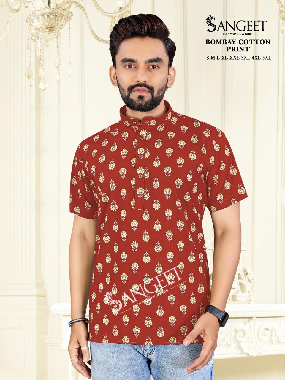 Sangeet Bombay Cotton Print mens t shirt