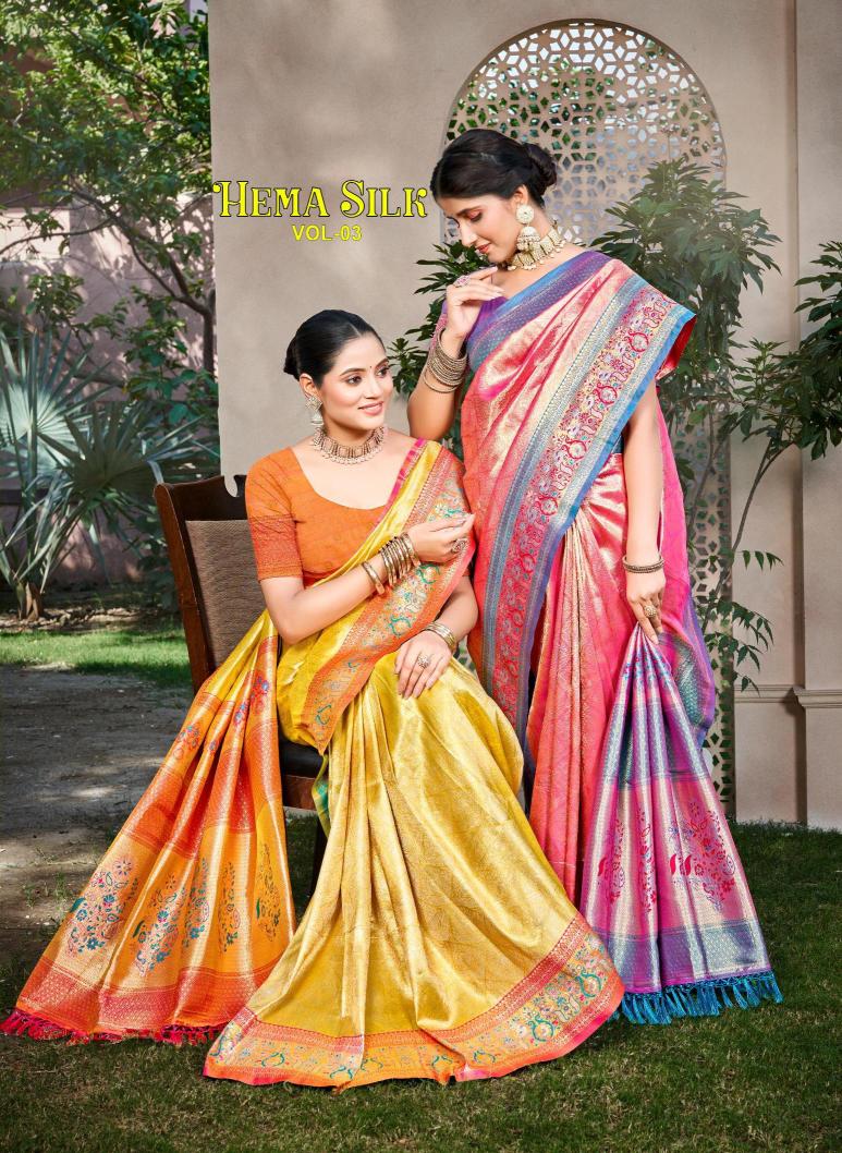 Bunawat - Hema Silk-03 Sangam Prints Kanjivaram Silk Woven Work Traditional Saree