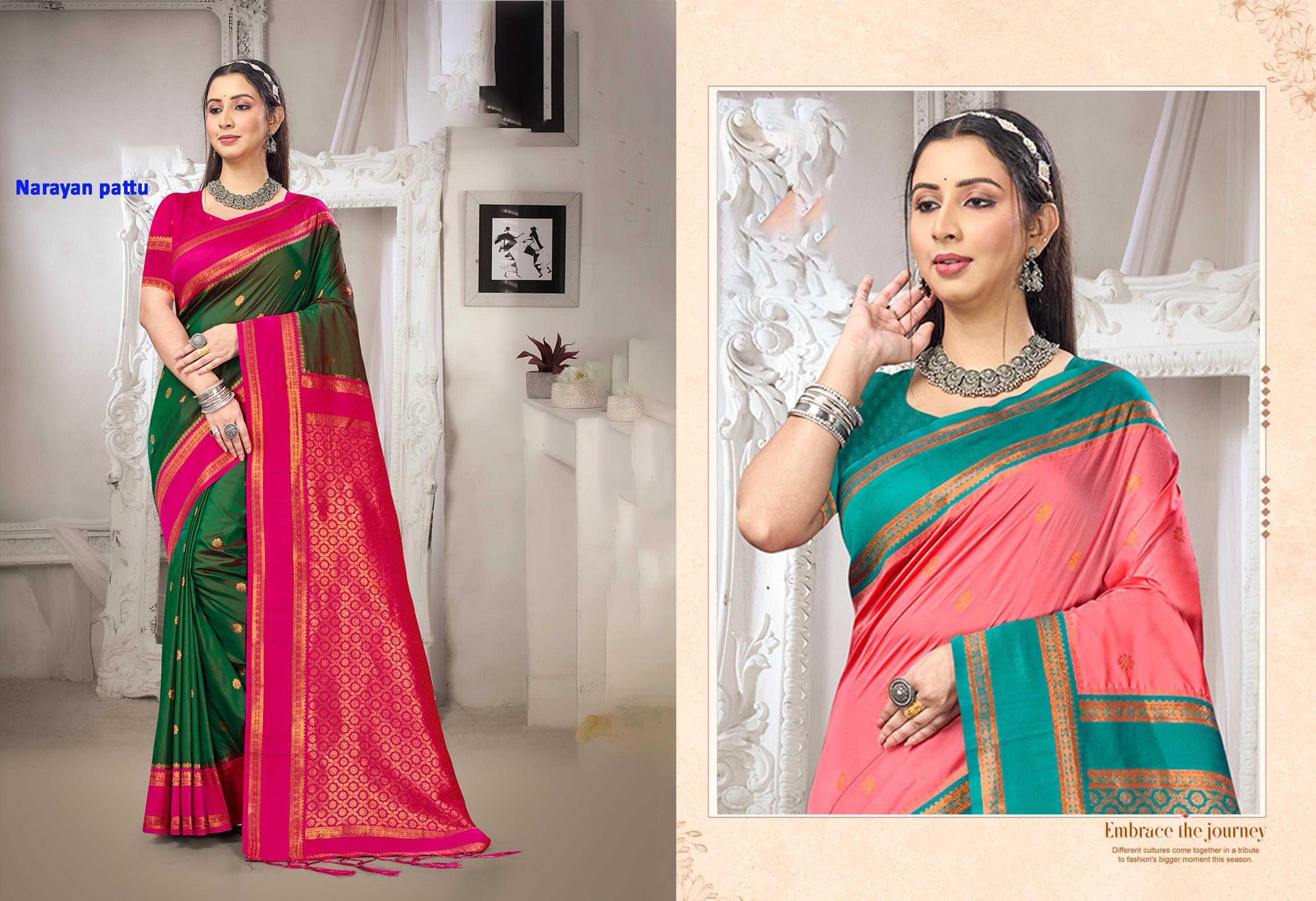 Bunawat - Narayan Pattu Sangam Prints Silk Woven Work Traditional Saree