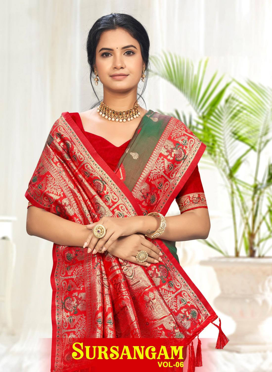 Bunawat - Sursangam 06 Sangam Prints Silk Woven Work Traditional Saree