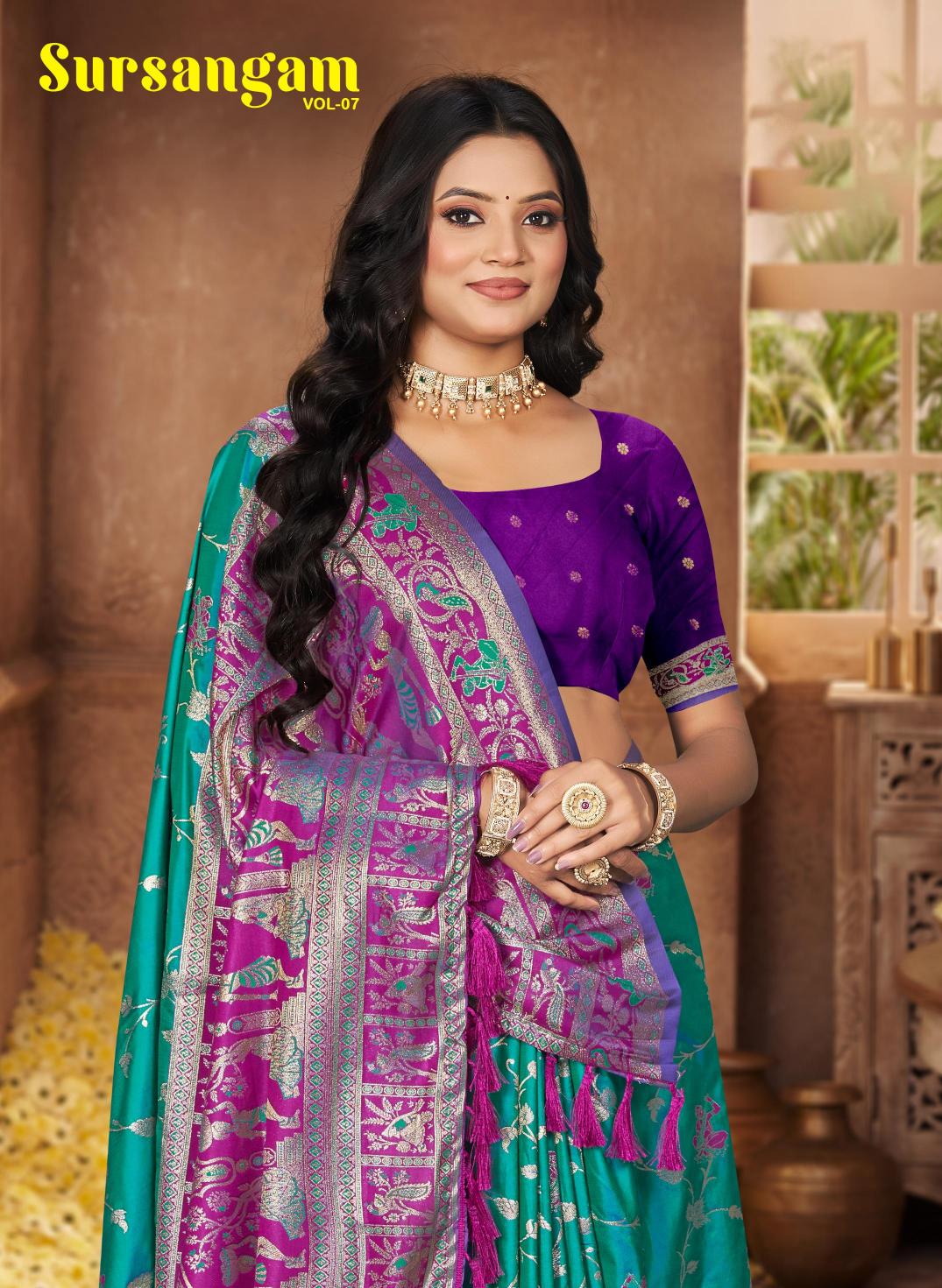 Bunawat - Sursangam 07 Sangam Prints Silk Woven Work Traditional Saree