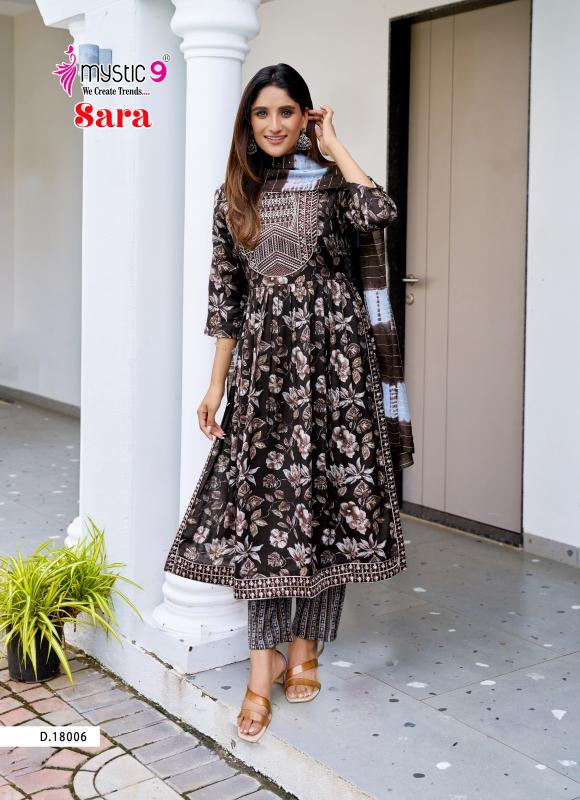 Mystic 9 Sara Vol-18 – Nyra Cut Kurti Pant With Dupatta - Wholesale Catalog