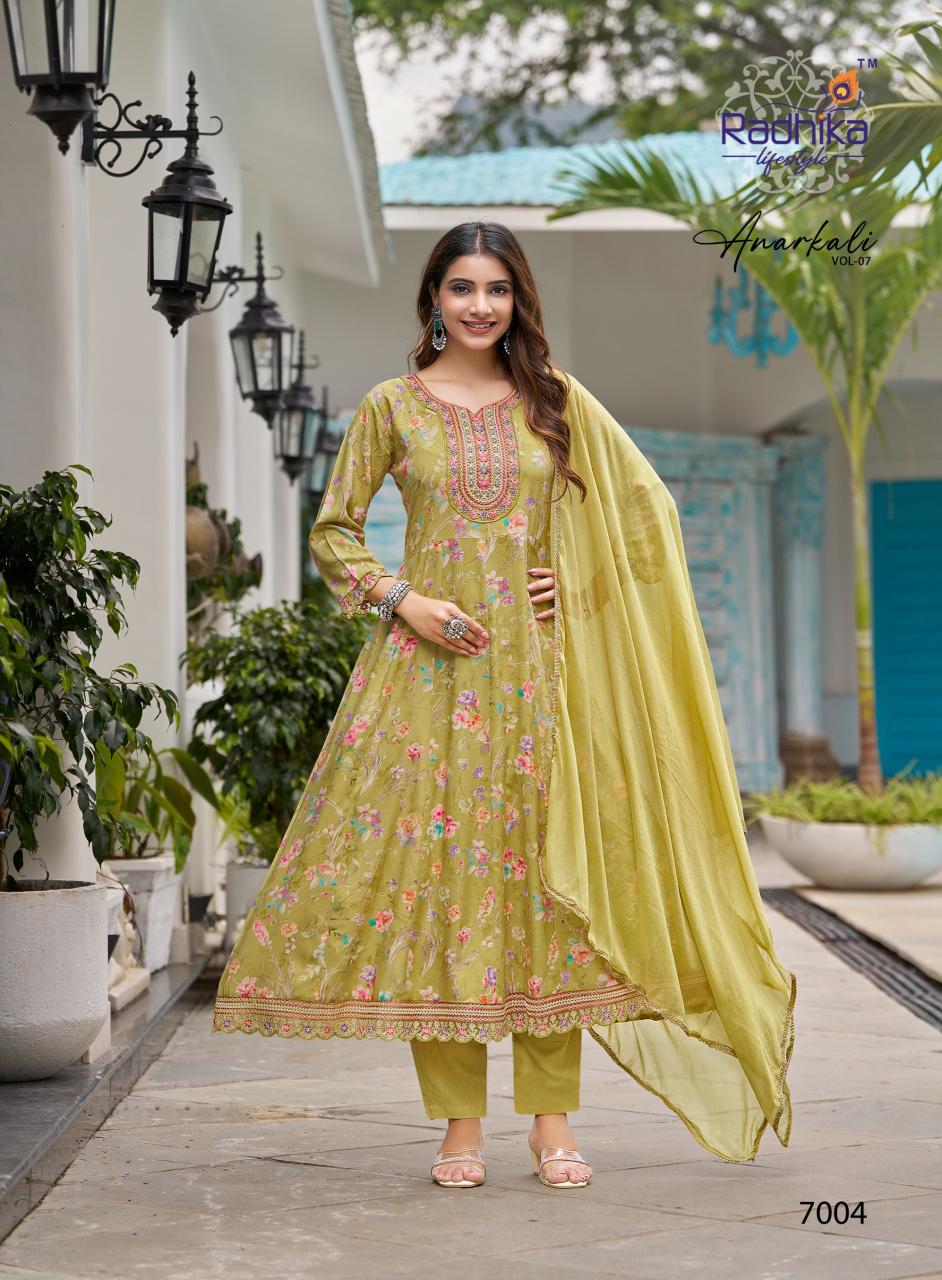 Radhika LifeStyle Anarkali Vol 7 Catalog kurtis wholesalers surat gujarat india
