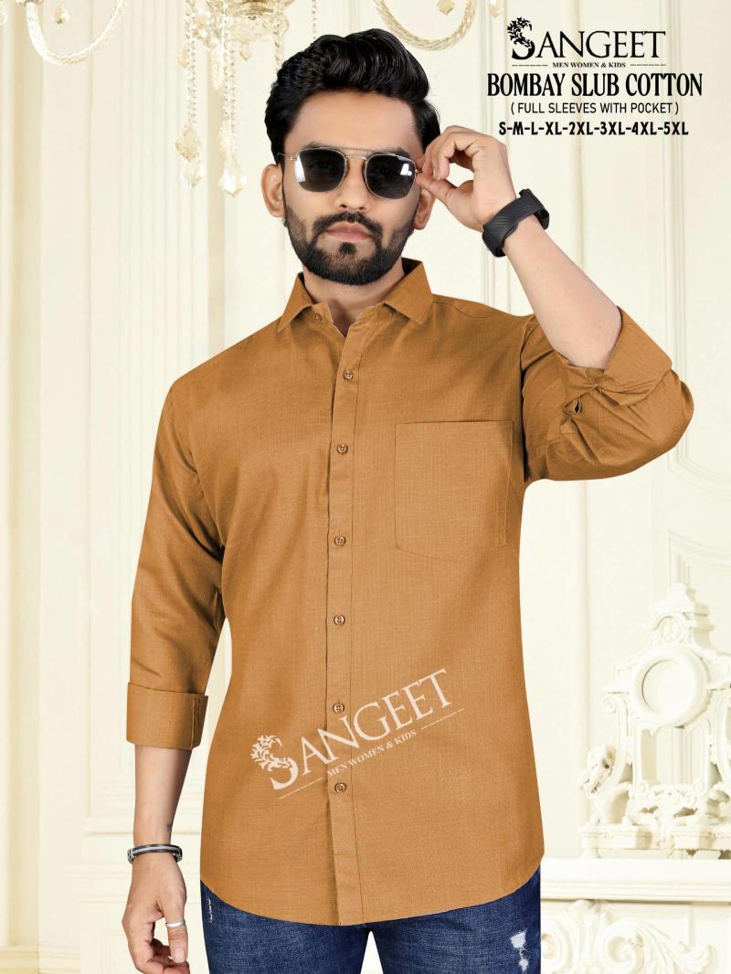 Sangeet Bombay Slub Cotton catalog wholesale mens shirts