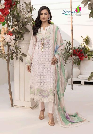 Saniya Adan Libas Chikankari Vol 34 Catalog wholesale pakistani suits dwarka delhi