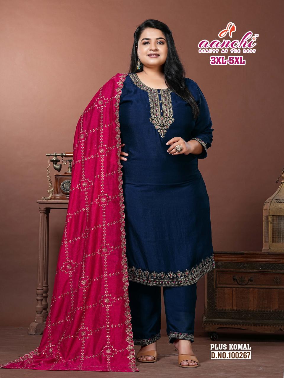 AANCHI (BIG SIZE 3 PCS SET CATALOGUE)  PLUS KOMAL 