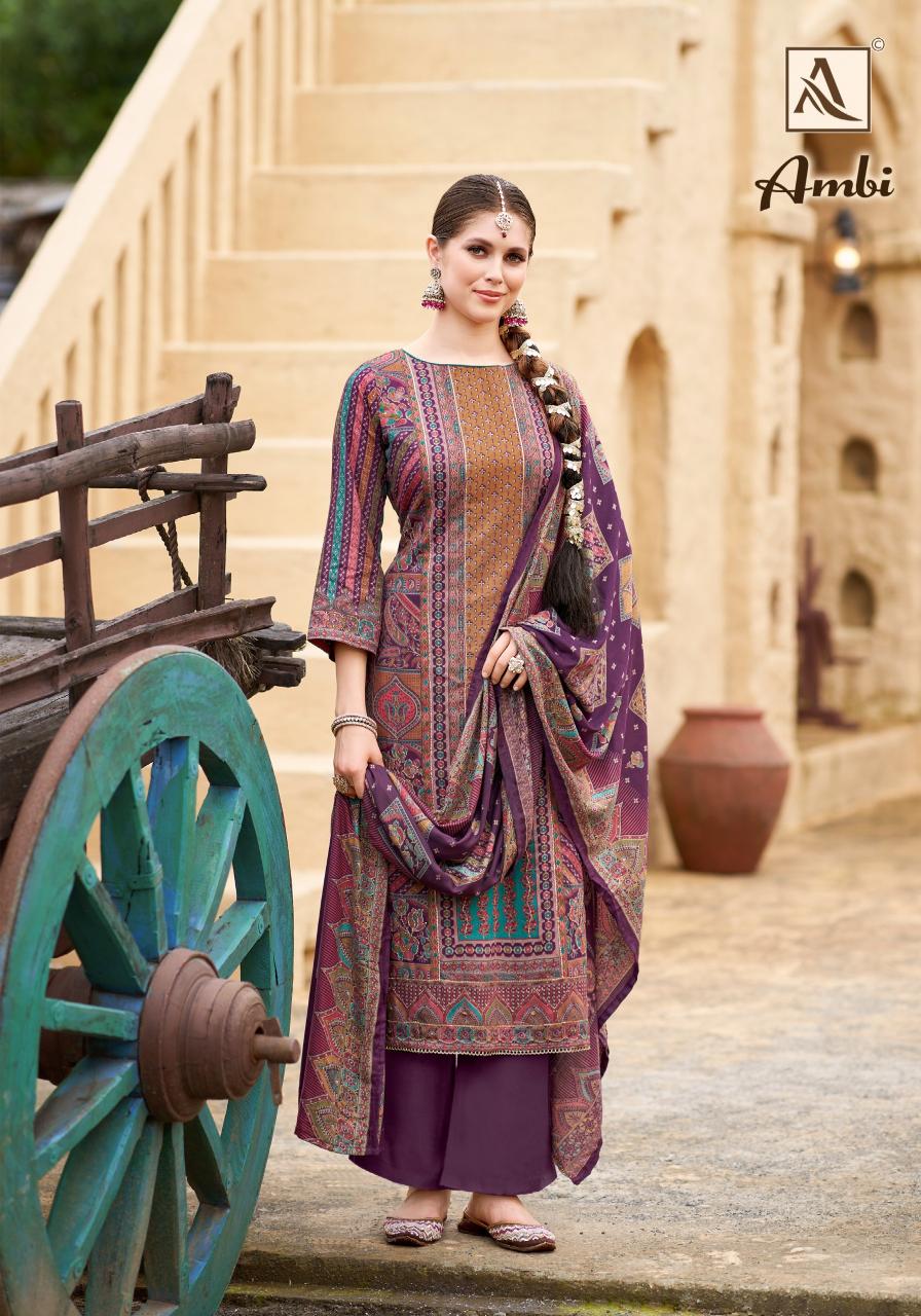 Alok Ambi catalog wholesale dress materials dealers