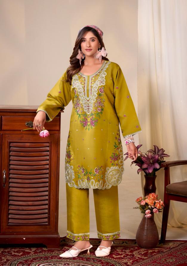 Gulrez Mayesha cord set wholesaler in surat