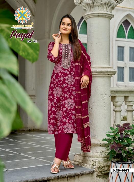 Passion Tree catalog Payal vol 4 Kurti pan dupatta (Clearance stock)