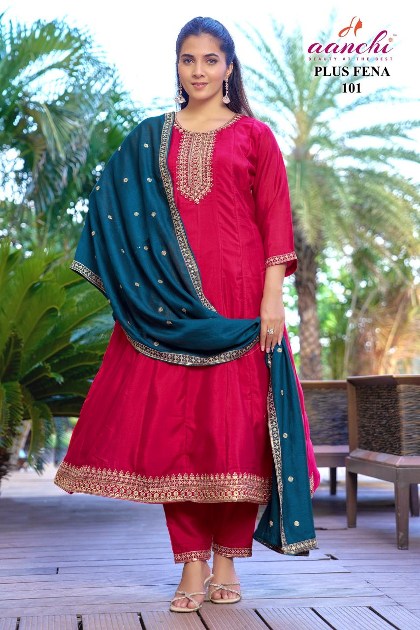 Aanchi Plus Fena catalog kurti wholesale pricing