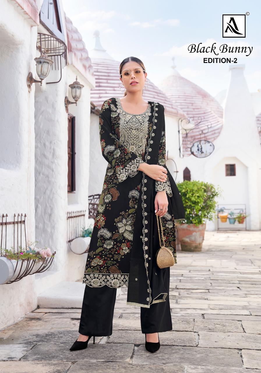 Alok Black Bunny vol 2 catalog wholesale punjabi dress materials