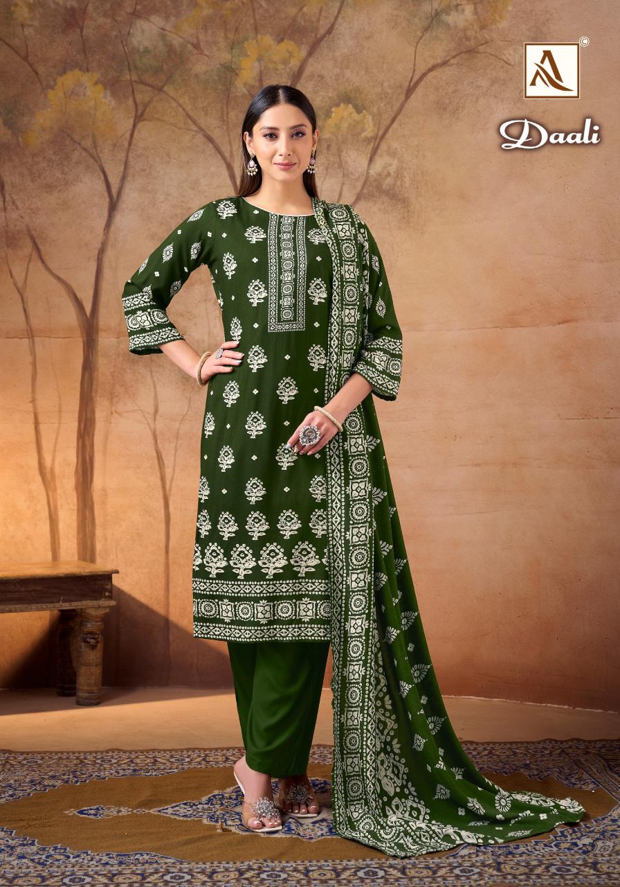 Alok Daali catalog dress material wholesalers in mangaldas market