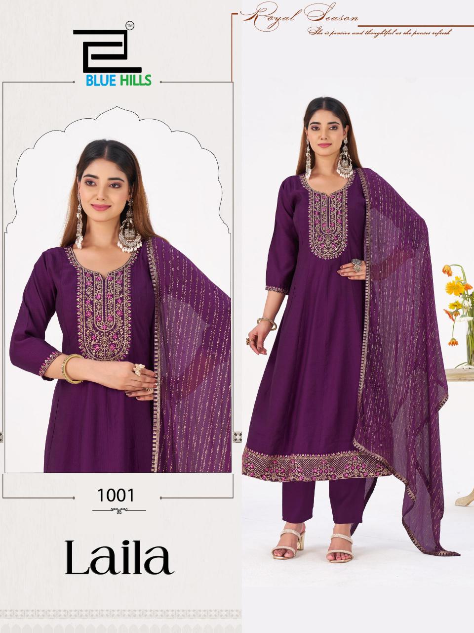 Blue Hills Laila catalog office wear kurtis wholesale