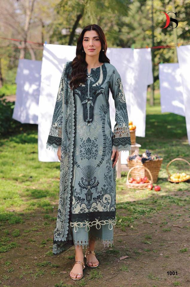 Deepsy Jade Bliss Lawn 25 vol 2 catalog Cotton Dupatta wholesale pakistani suit