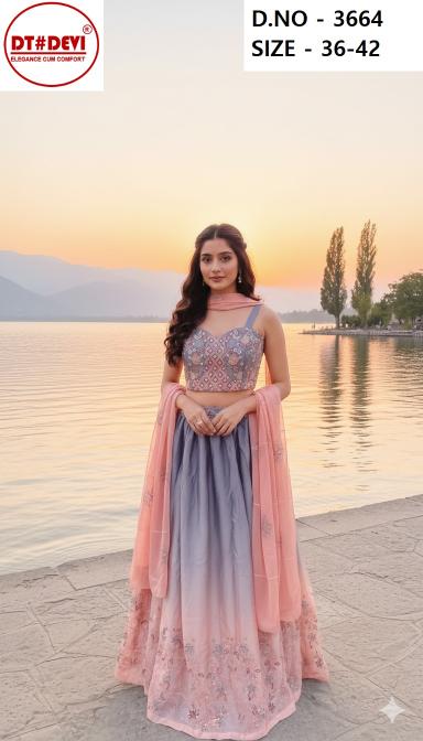 Dt Devi Agni 3664 Catalog crop top floral lehenga buy online india