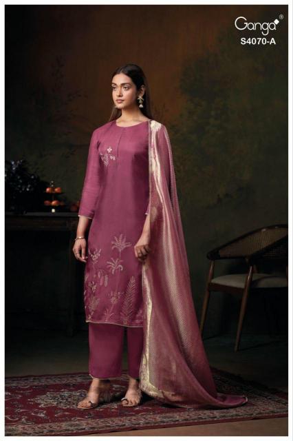 Ganga Daria 4070 catalog salwar kameez fabric wholesale uk
