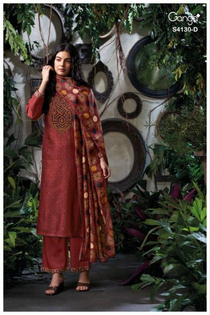 Ganga Ileana 4130 catalog lawn salwar kameez wholesale