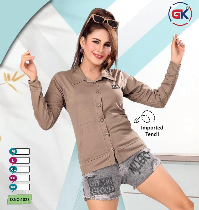 GK 1023 catalog women shirt wholesale in bangalore