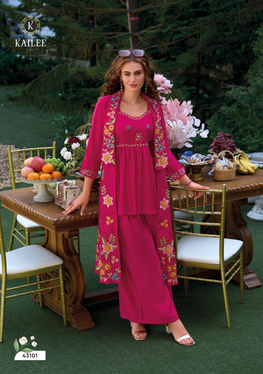 Kailee Fashion Bloom catalog viscose indo western