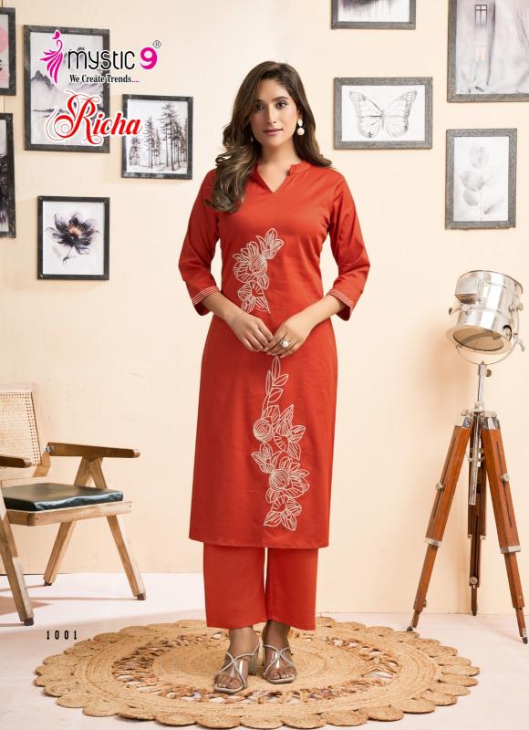Mystic 9 Richa Vol 1 Catalog modest co ord sets for women