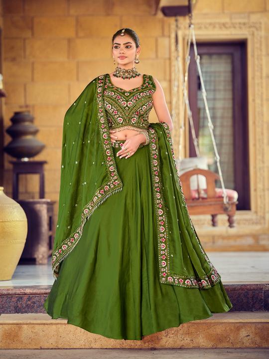 Sabella 346 catalog green lehenga online india