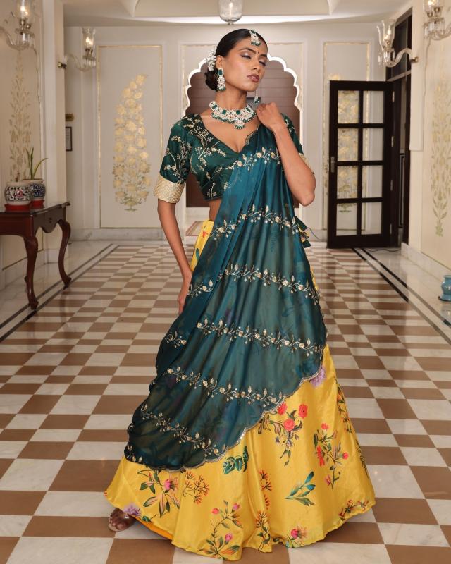 Sabella 356 catalog wedding lehenga north india golden