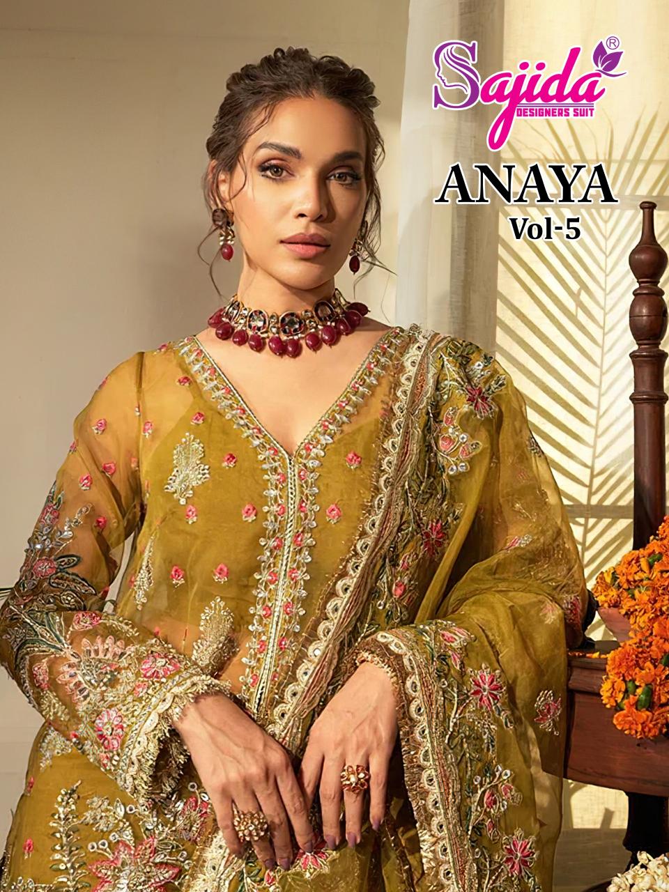Sajida Anaya Vol 5 catalog pakistani suits uk sale