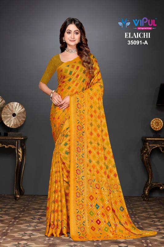 Vipul Elaichi 35091 catalog surat sarees online