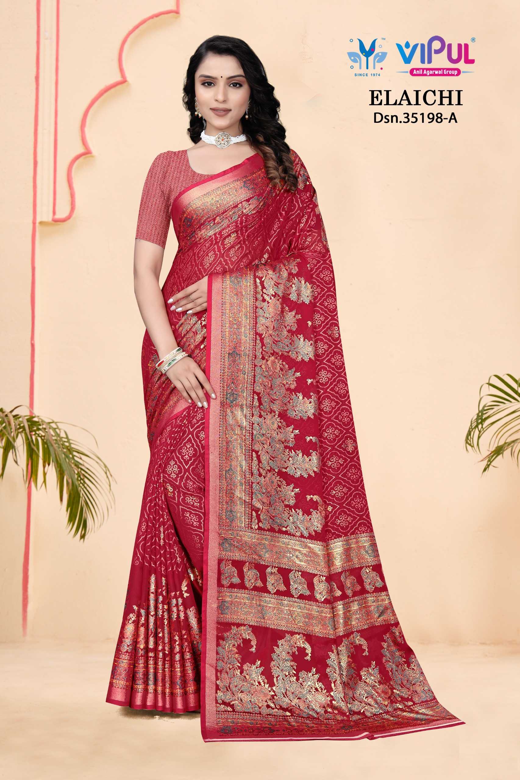 Vipul Elaichi 35198 catalog surat saree wholesale market address