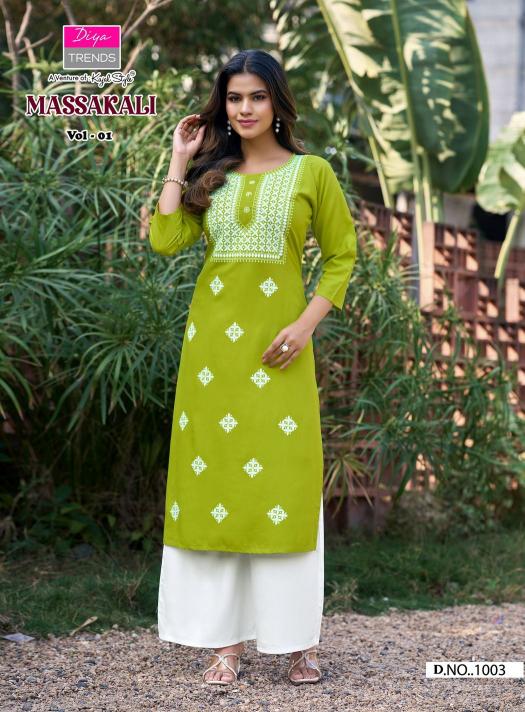 Diya Trends Massakali Vol 1 catalog readymade kurti wholesale market in surat