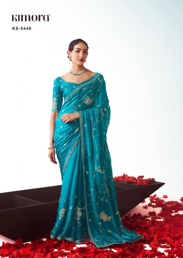 Kimora Kajal vol 17 catalog Embroidery work saree 